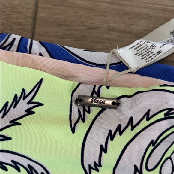 Maaji Periwinkle Palms Sussac swimsuit high rise Bottom - Blue and pink small - Picture 7 of 7